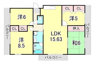 ネオハイツ西宮の物件間取画像